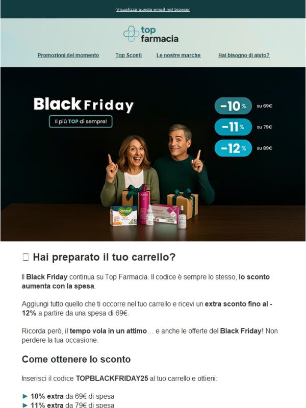 🛒 Carrello pronto? Il Black Friday ti aspetta!