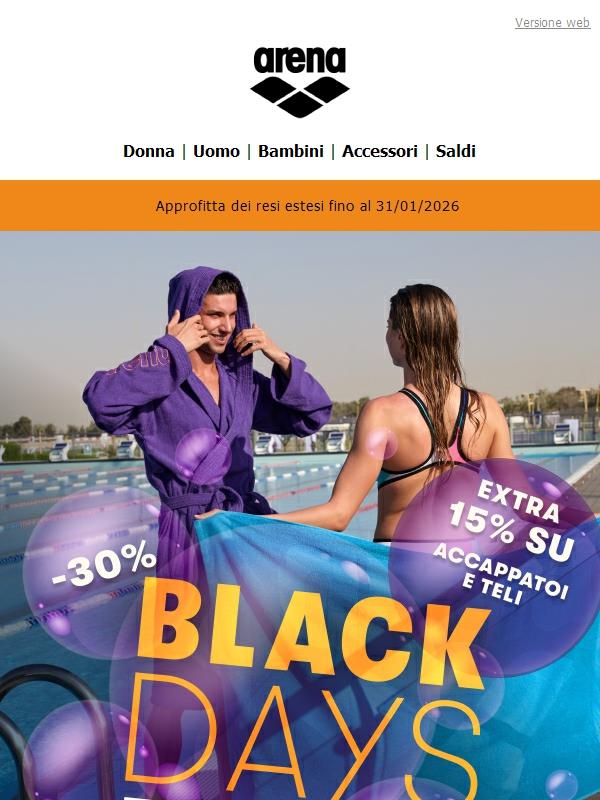 Fino a -50% su tutto il sito + 15% extra! 🚀