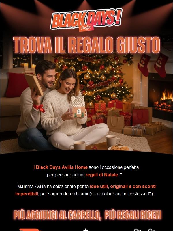 🎁 Ciao, i regali perfetti ti aspettano nei Black Days Avilia Home!