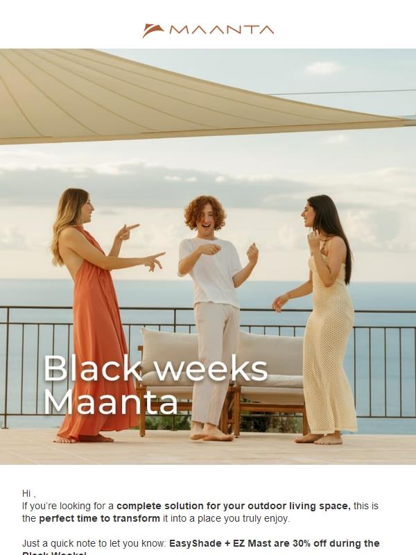 Everything you need for your outdoor living | Black Weeks