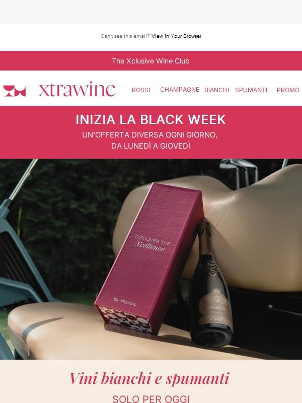 BLACK WEEK - Fino al 50% di sconto su bianchi e spumanti