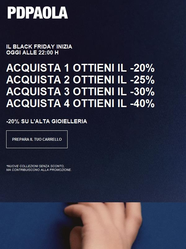 Black Friday inizia oggi.