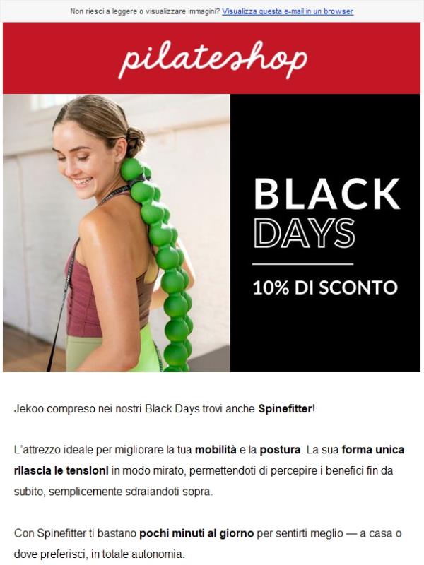 Approfitta dei Black Days: Spinefitter incluso!