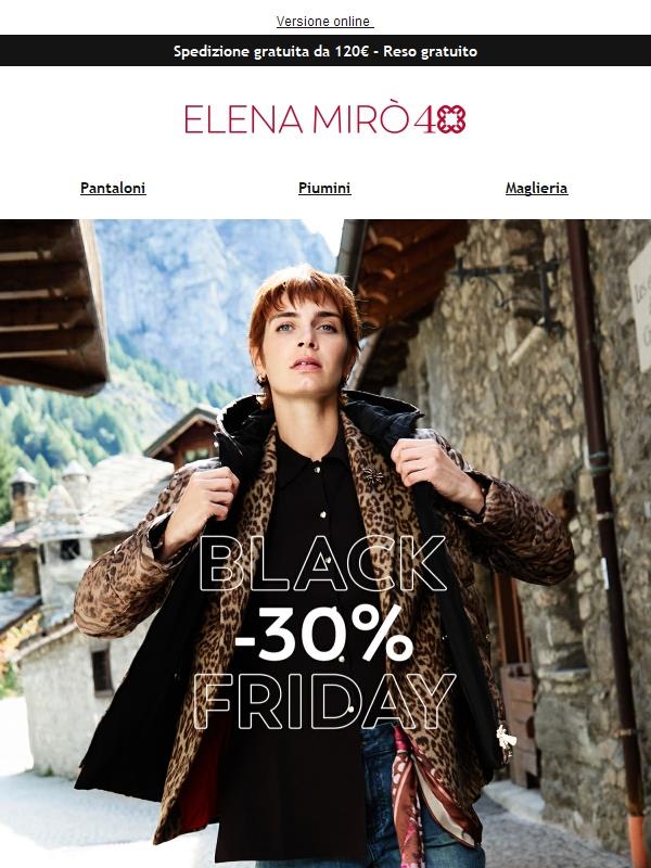 Black Friday: nuovi capi in selezione al -30%