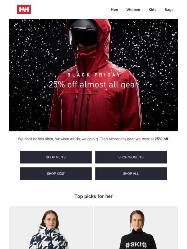 This rarely happens: 25% off almost all gear