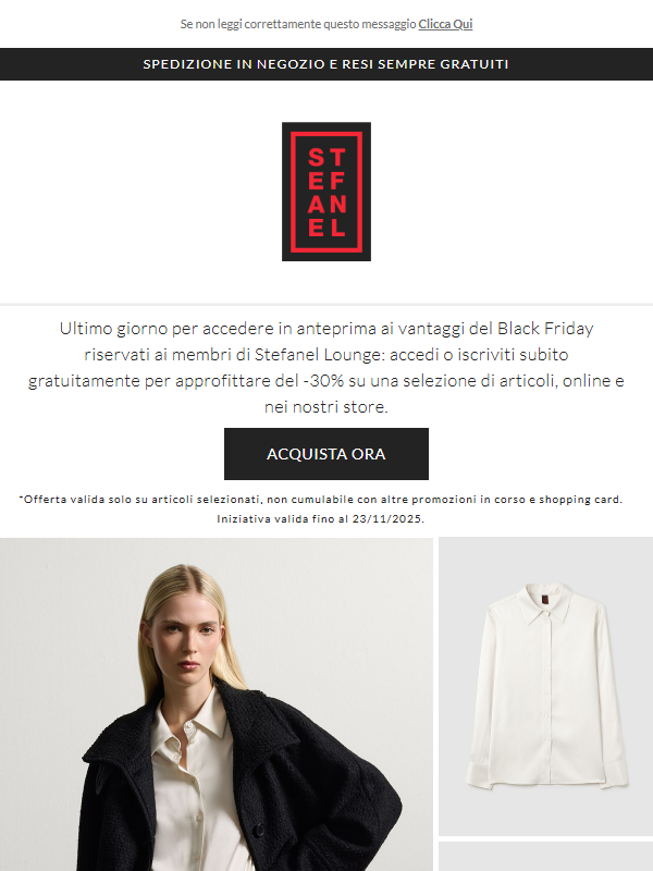 Ultimo giorno di anteprima BLACK FRIDAY