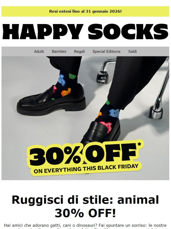 30% di sconto: safari di stile su tutto!