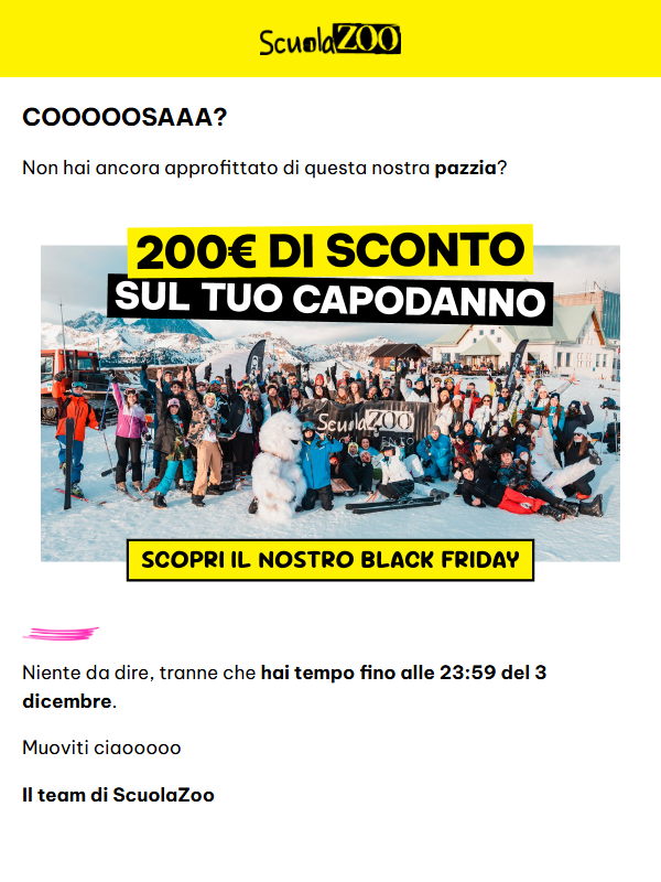 Black Week di ScuolaZoo