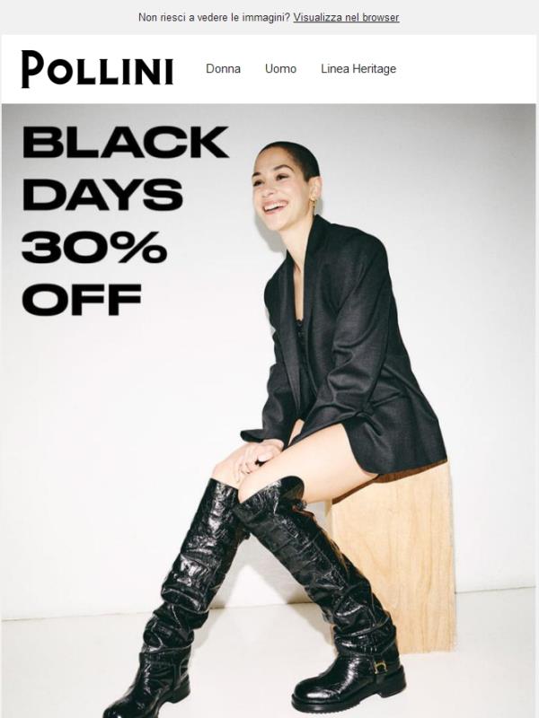Pollini Black Days | L'attesa è terminata, fai shopping al -30%