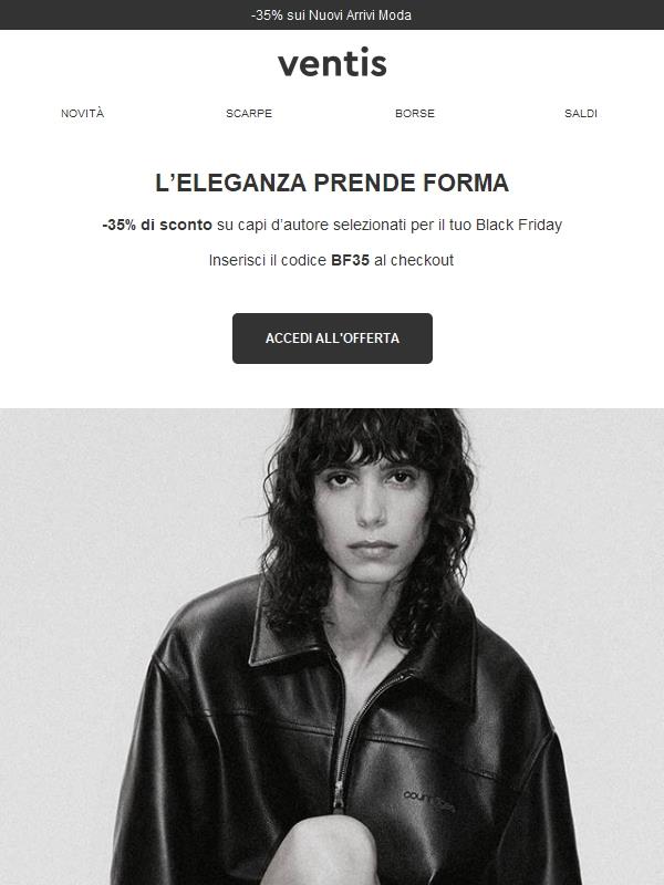 -35% su capi e accessori d’autore