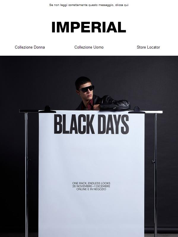 INIZIANO I BLACK DAYS!