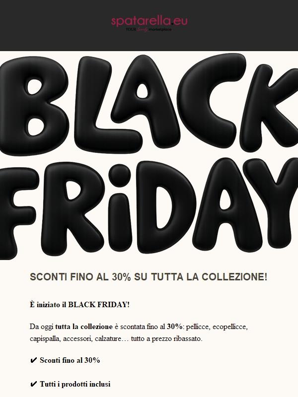 🔥 Black Friday: -30% su TUTTA la collezione! 🔥