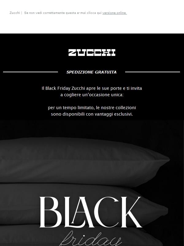 Il Black Friday firmato Zucchi è arrivato