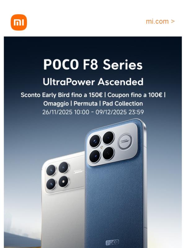 POCO F8 Series è ora in vendita!