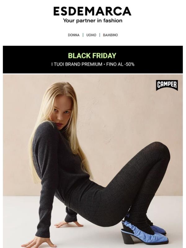 Camper al Black Friday: comfort e funzionalità a portata di mano