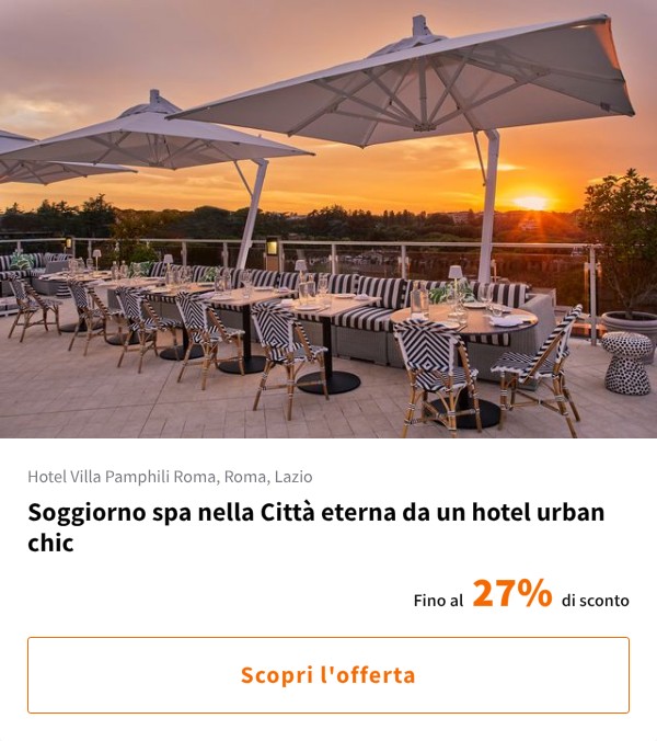 Soggiorno spa nella Città eterna da un hotel urban chic