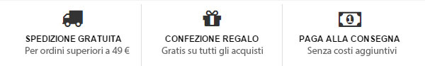 Spedizione, confezione regalo e contrassegno gratis!