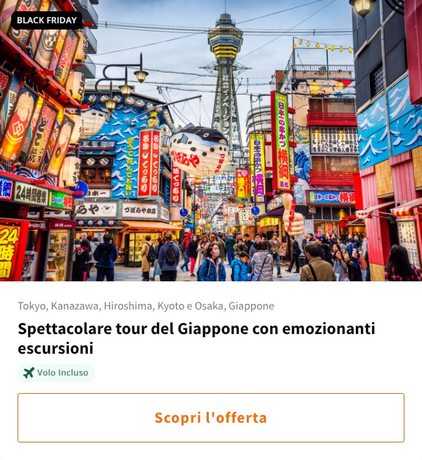 Spettacolare tour del Giappone con emozionanti escursioni