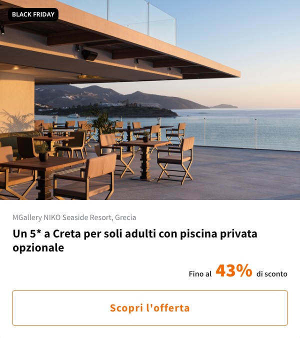 Un 5* a Creta per soli adulti con piscina privata opzionale