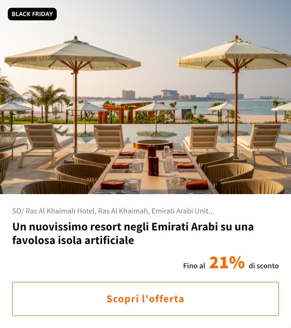 Un nuovissimo resort negli Emirati Arabi su una favolosa isola artificiale