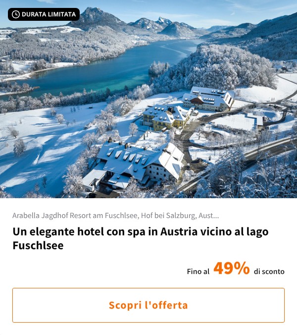 Un elegante hotel con spa in Austria vicino al lago Fuschlsee