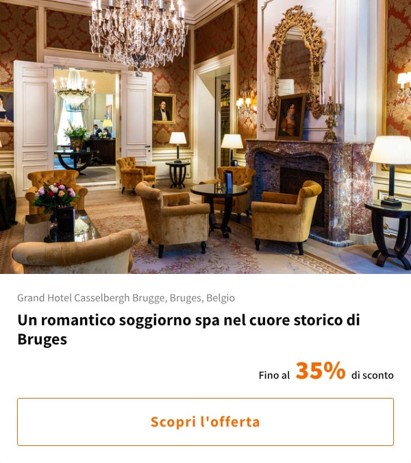 Un romantico soggiorno spa nel cuore storico di Bruges