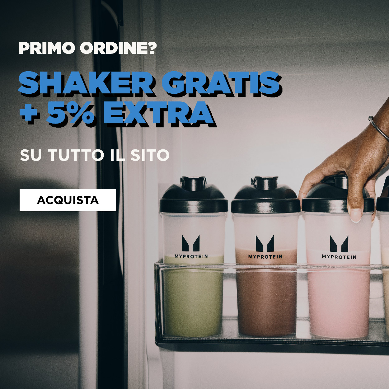5% extra + shaker gratis