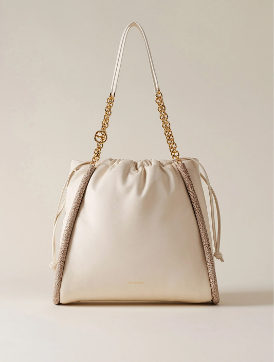 Coquille Borsa Shopping Large Borsa A Mano Di Pelle