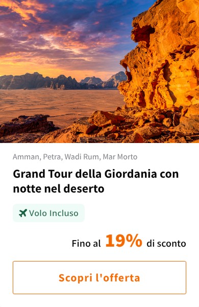 Grand Tour della Giordania con notte nel deserto