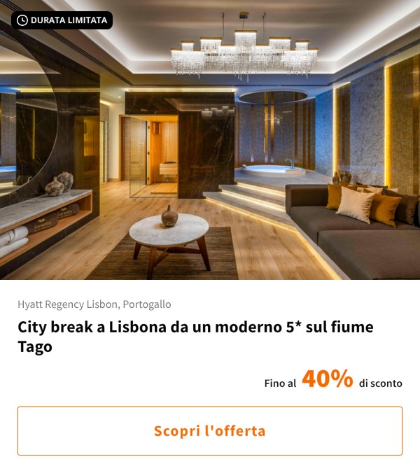 City break a Lisbona da un moderno 5* sul fiume Tago