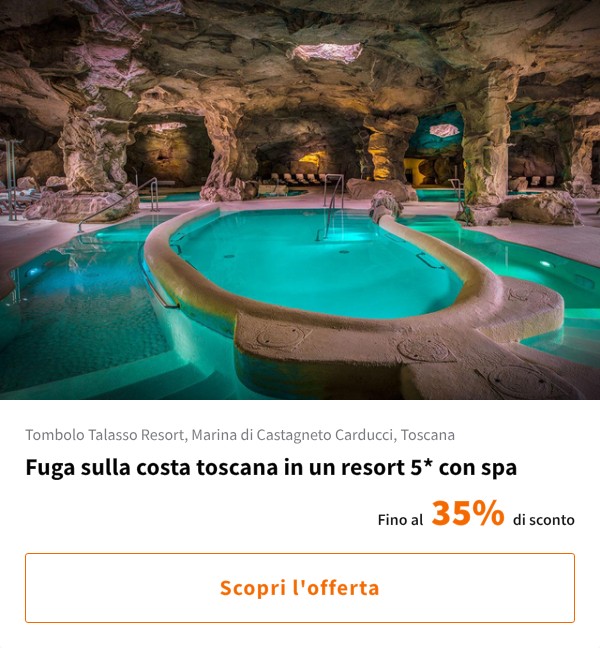 Fuga sulla costa toscana in un resort 5* con spa