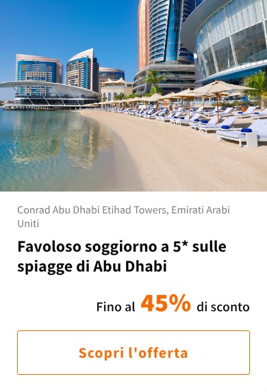 Favoloso soggiorno a 5* sulle spiagge di Abu Dhabi