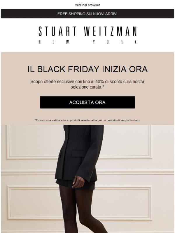Black Friday: fino al 40% di sconto