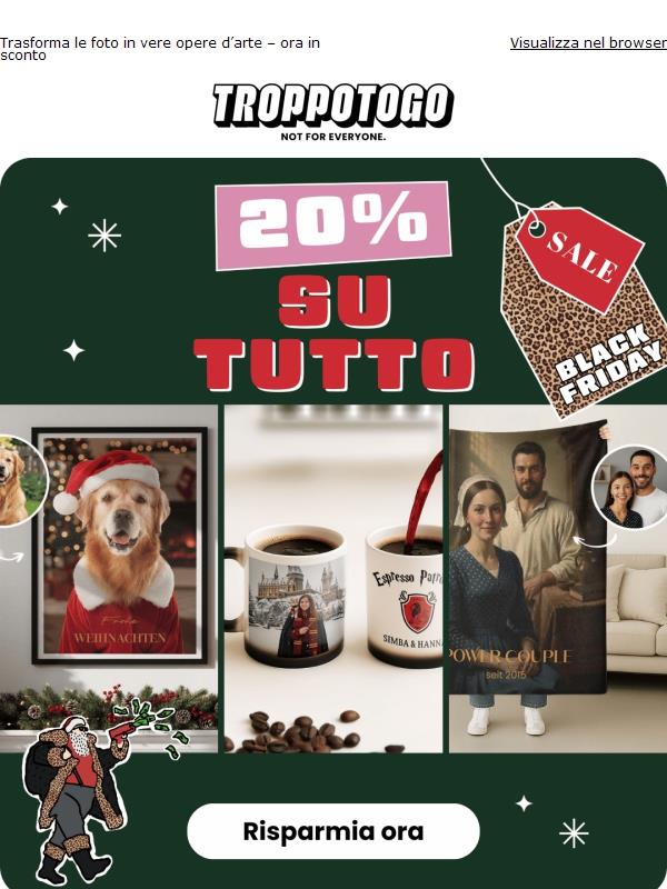 Solo oggi: –20% sui regali con IA!