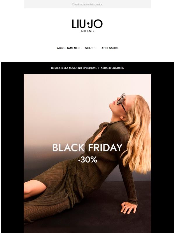 Inizia il Black Friday | -30% di sconto
