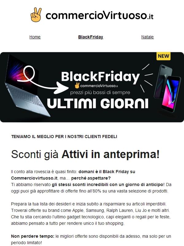 🔥 Ultimi giorni! Black Friday. MEGA SCONTI!
