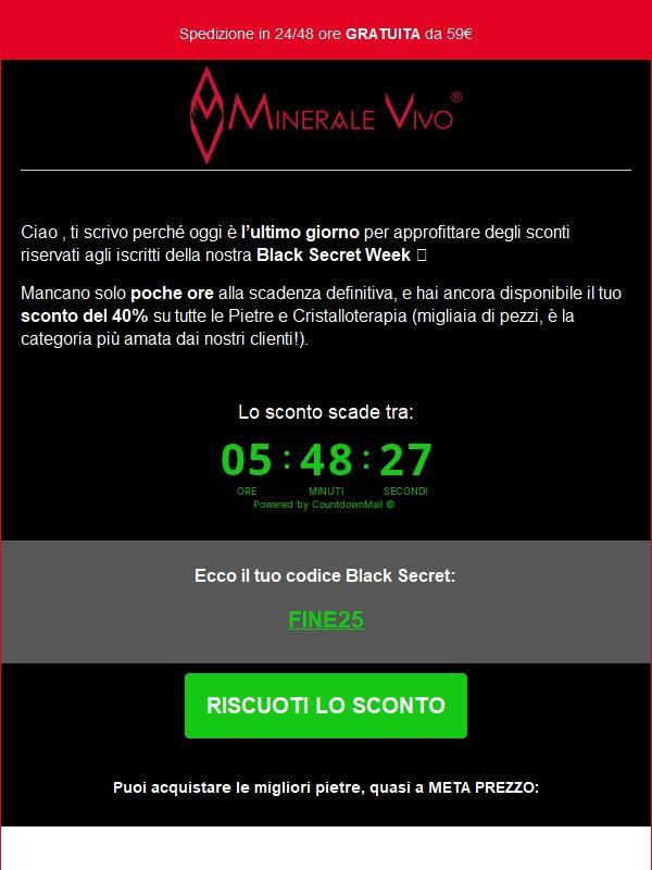 Ultime 5 ore per acquistare quasi a META' PREZZO