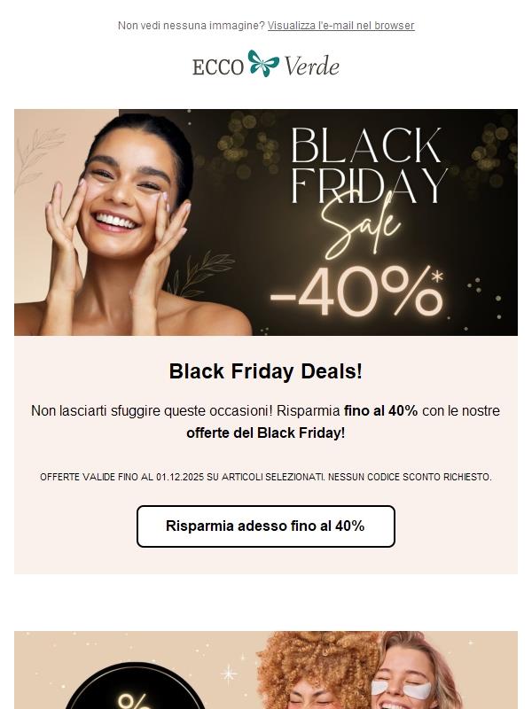 ⚡ Risparmia fino al 40% sul tuo ordine!