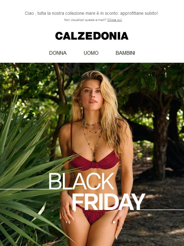 Black Friday: costumi al -20%