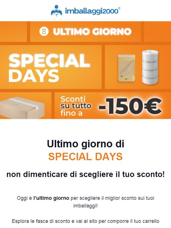 🟠 Ultimo giorno di Special Days