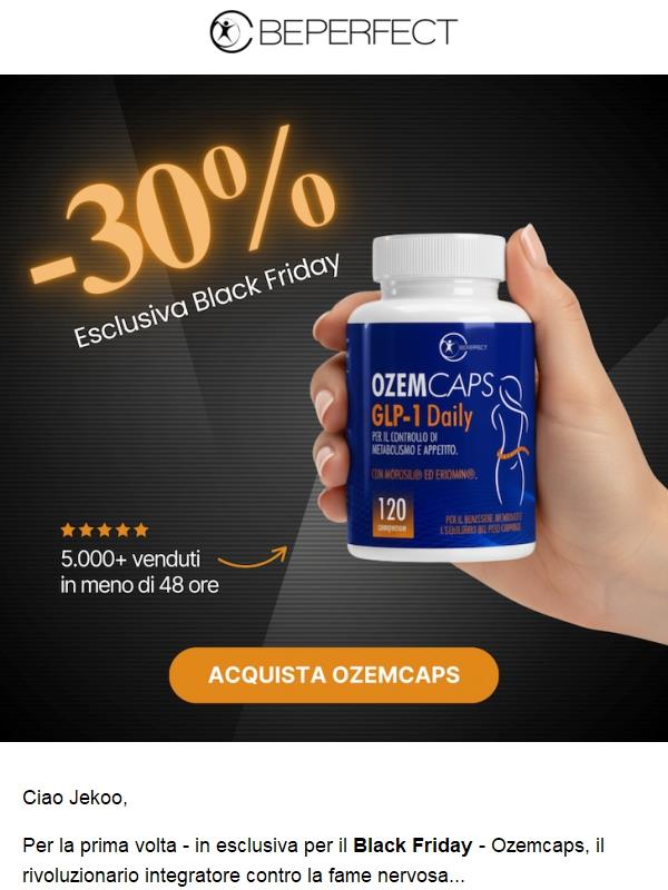 Ozemcaps al 30% di sconto | Esclusiva Black Friday