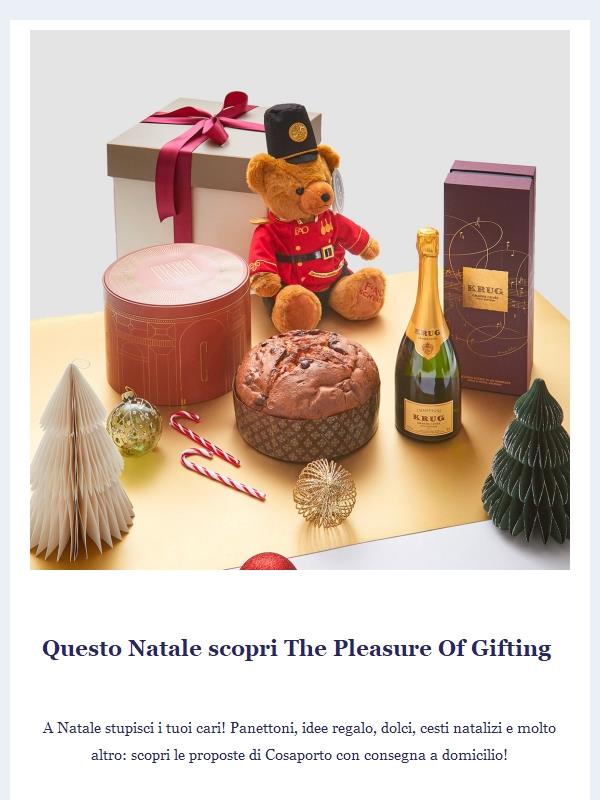 Meno di un mese al Natale. Scopri i migliori brand italiani su Cosaporto.