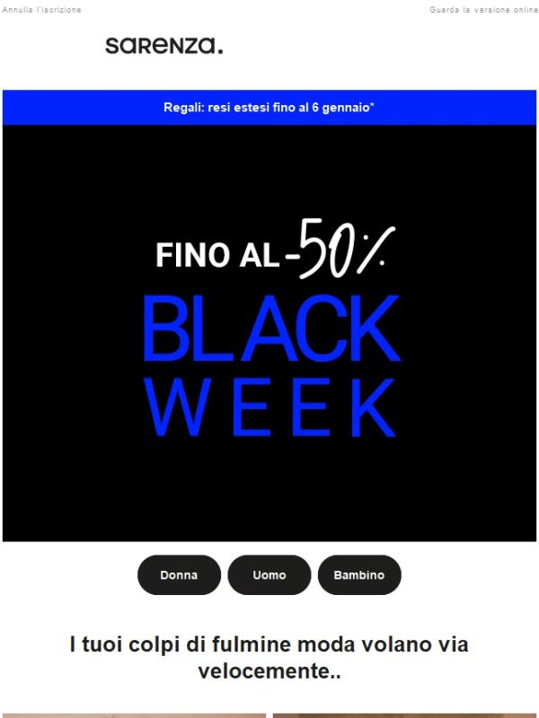 Black Week: ultime ore ⏳