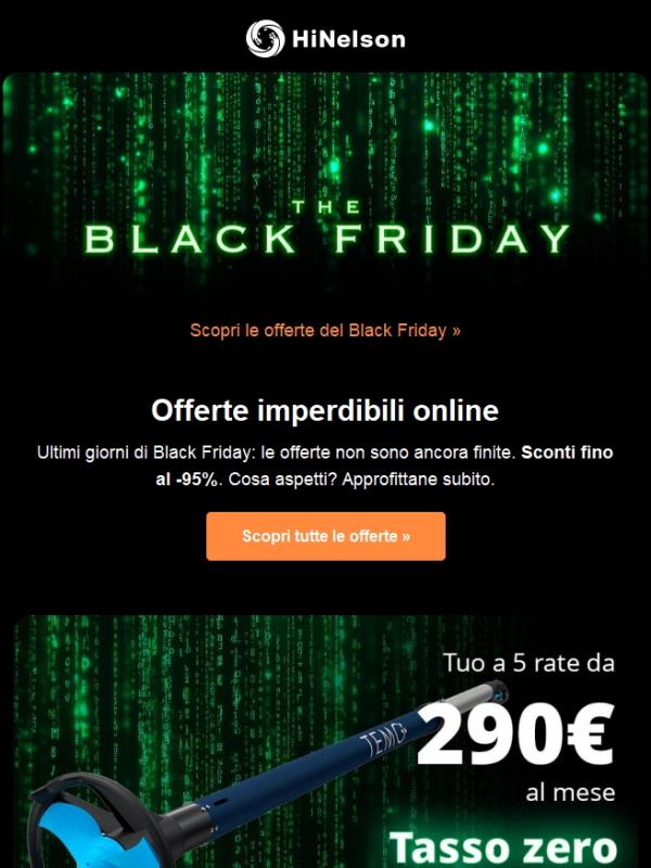 🚨 Black Friday ultimi giorni