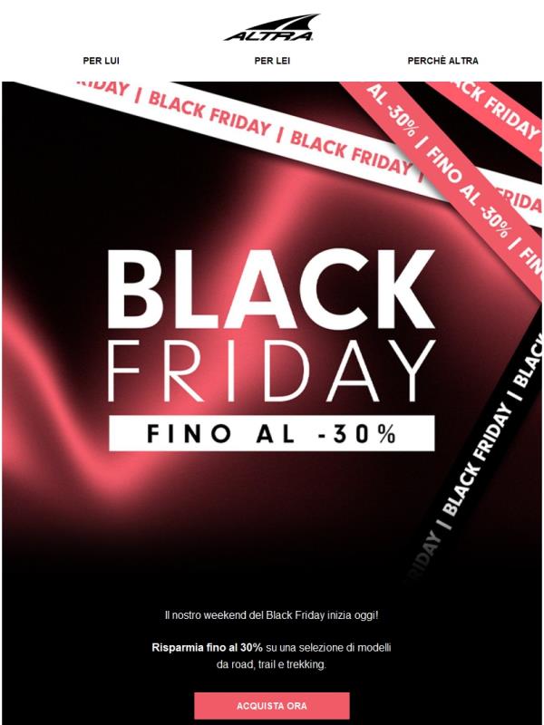 Il Black Friday inizia ora!