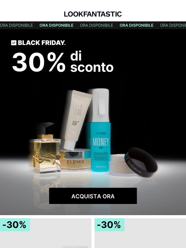 -30% | BLACK FRIDAY È ARRIVATO.