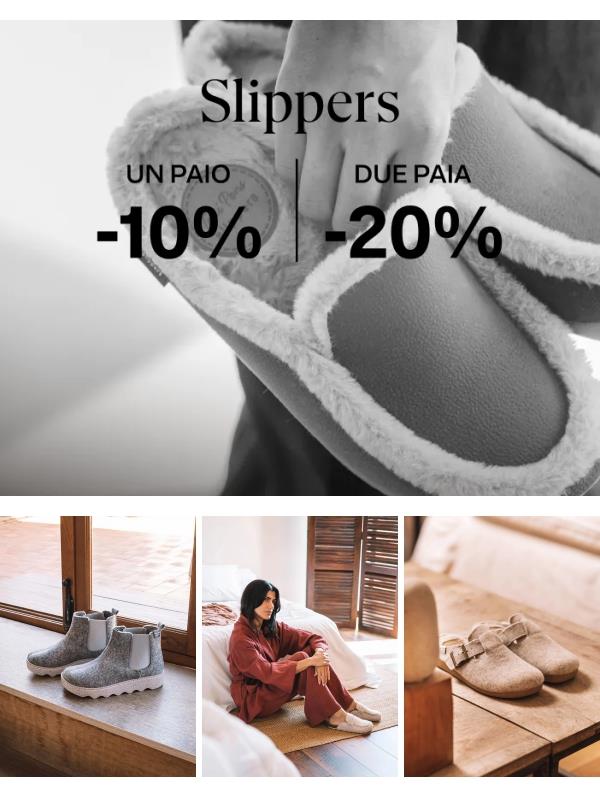 BLACK WEEK | -10% acquistando un paio di slippers e -20% con due paia