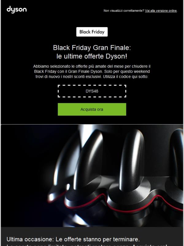 Black Friday Gran Finale: le ultime offerte Dyson!