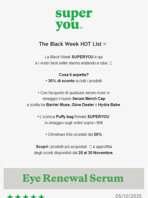 Black Week is ON: scopri le offerte!✨