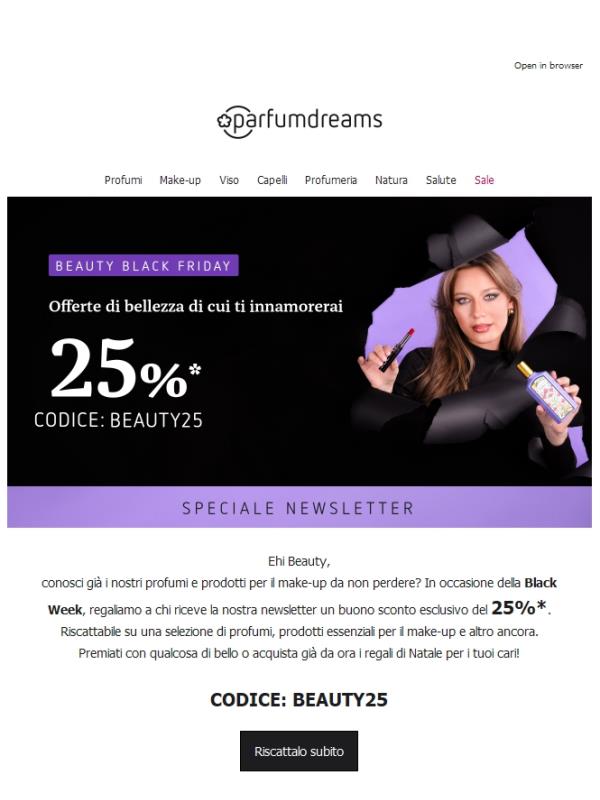 -25% | Fragranze, make-up e molto altro a prezzi scontatissimi💄